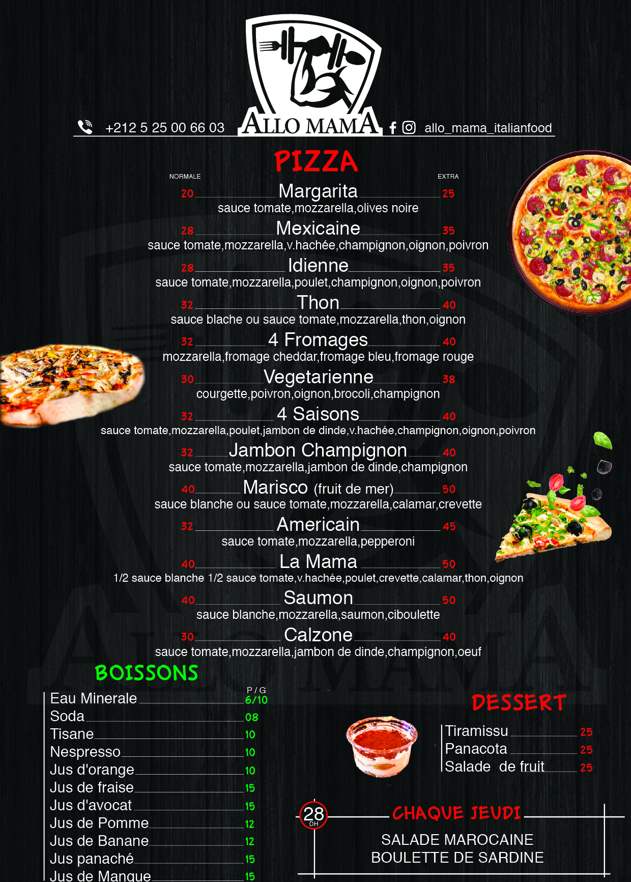 Allo Mama Menu II